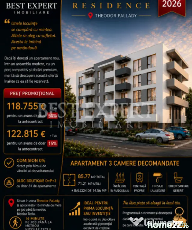 3 Camere | Ansamblu Nou | Încălzire în Pardoseală| Parca - Bucuresti (Bucuresti-Ilfov)