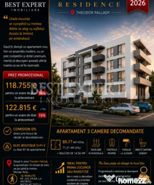 3 Camere | Ansamblu Nou | Încălzire în Pardoseală| Parca - Bucuresti (Bucuresti-Ilfov)