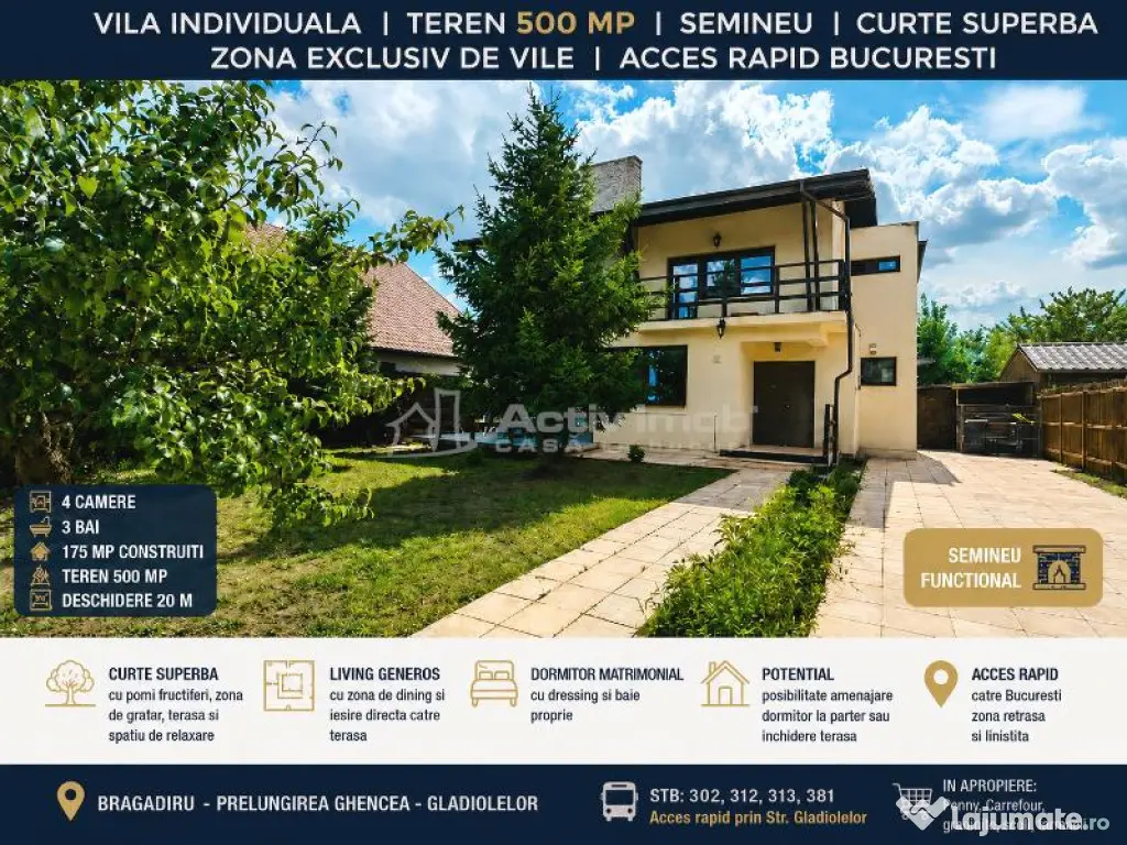 - Casa Individuala - Prelungirea Ghencea – Gladiolelor -