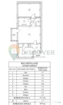 APARTAMENT 2 CAMERE ,ETAJ 1, TATARASI