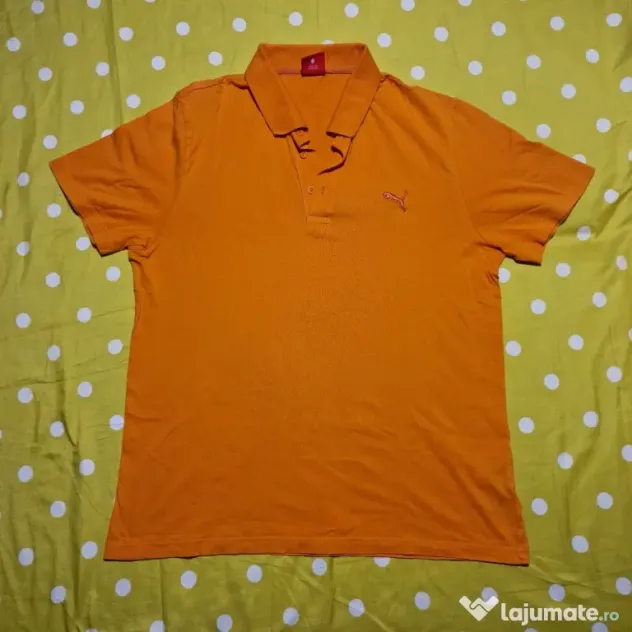 Puma Tricou Polo Portocaliu Bărbați Mărimea L Ca și Nou Original