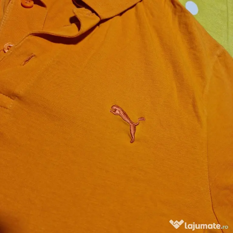 Puma Tricou Polo Portocaliu Bărbați Mărimea L Ca și Nou Original