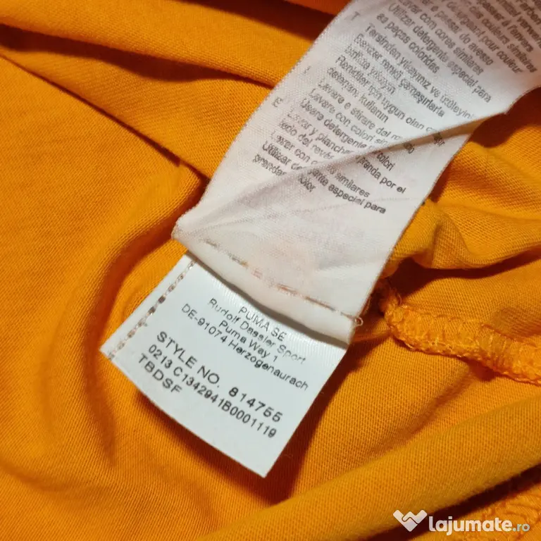 Puma Tricou Polo Portocaliu Bărbați Mărimea L Ca și Nou Original