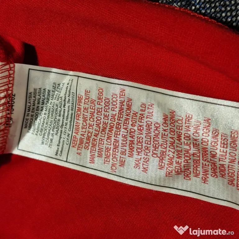 Bluză Nike Vintage M Bărbați Roșie Originală Nouă fără Etichetă