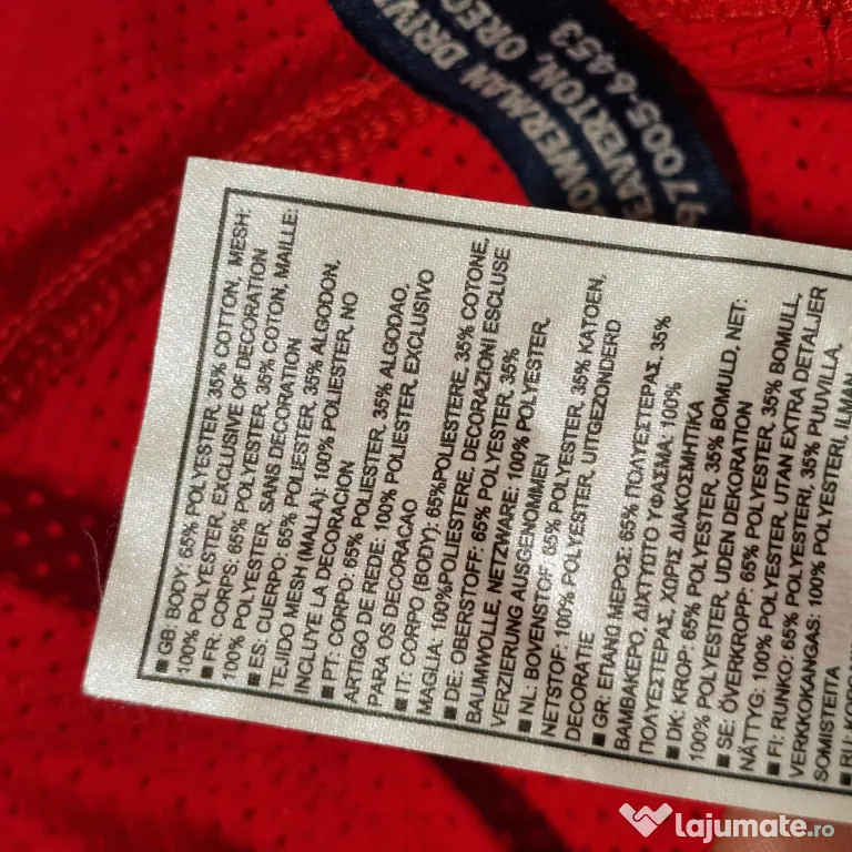Bluză Nike Vintage M Bărbați Roșie Originală Nouă fără Etichetă