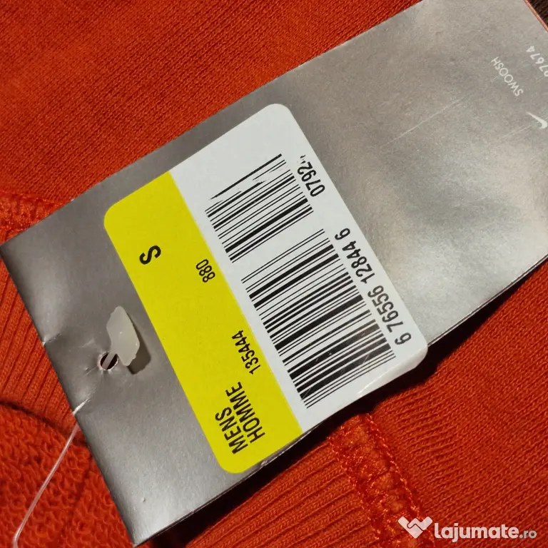 Bluză Nike Vintage Oversized Portocalie S Bărbați Nouă cu Etichetă