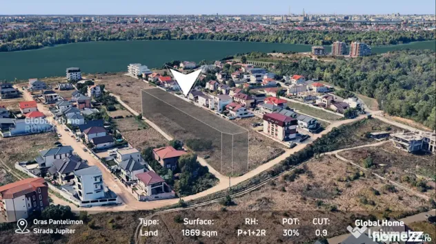 Teren Dezvoltare | 1.869 mp | PUD Aprobat | Str. Jupiter - P - Pantelimon (Bucuresti-Ilfov)