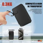 Baterie Externa Solara, Power Bank 8000 mAh, 4 Panouri,Lightning, Waterproof