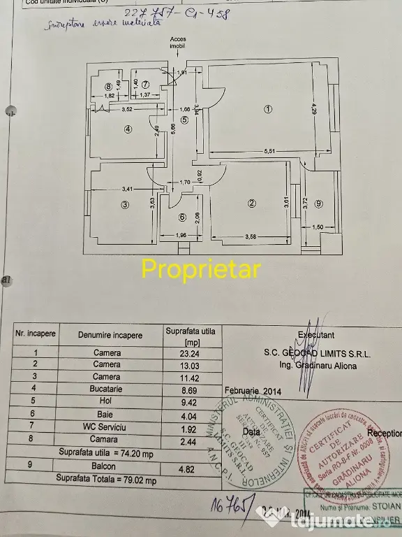 Apartament 3 camere, decomandat, inel 2