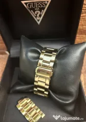 Ceas Guess damă auriu – Japan Movement, 100 m Water Resistant, în cutie 