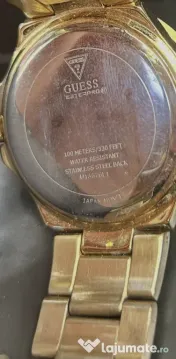 Ceas Guess damă auriu – Japan Movement, 100 m Water Resistant, în cutie 