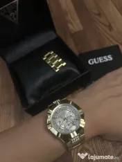 Ceas Guess damă auriu – Japan Movement, 100 m Water Resistant, în cutie 