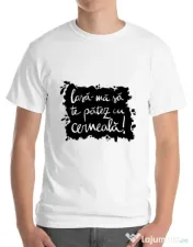 Tricou ADLER barbat Te patez cu cerneala alb
