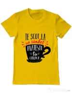 Tricou ADLER barbat Te scot la un zambet Galben