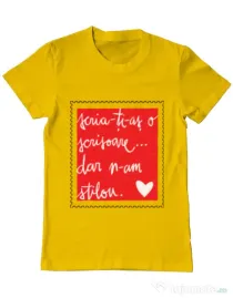 Tricou ADLER barbat Nu am stilou Galben