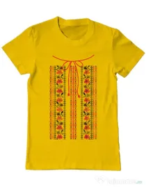 Tricou ADLER barbat Etno 2 Galben