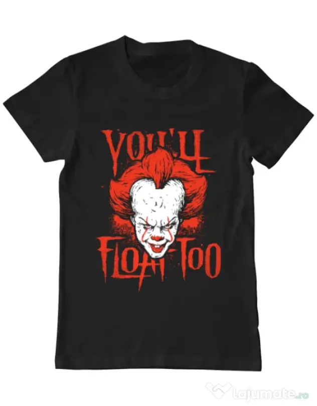 Tricou ADLER barbat You ll float too Negru