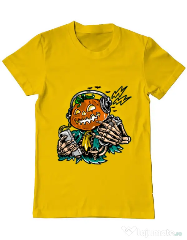 Tricou ADLER barbat Pumpkin Music Galben