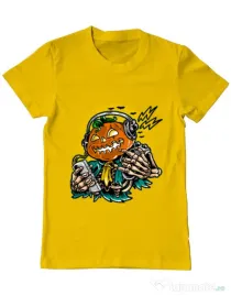 Tricou ADLER barbat Pumpkin Music Galben