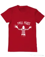 Tricou ADLER barbat Free hugs Rosu