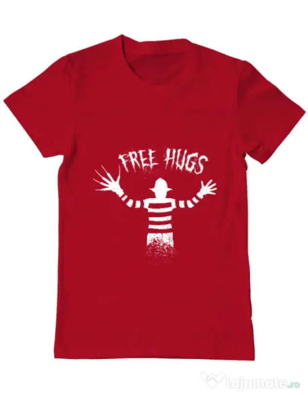 Tricou ADLER barbat Free hugs Rosu