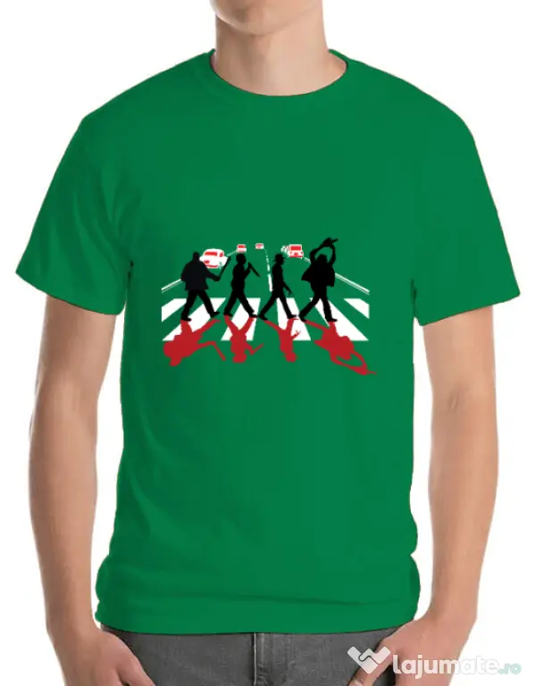 Tricou ADLER barbat Abbey road killer Verde mediu