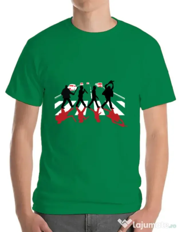 Tricou ADLER barbat Abbey road killer Verde mediu