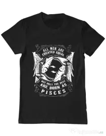 Tricou ADLER barbat The best men are born as Pisces Negru