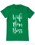 Tricou ADLER barbat Wife mom boss Verde mediu