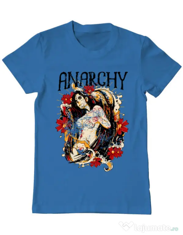 Tricou ADLER barbat Anarchy angel Albastru azuriu