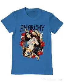 Tricou ADLER barbat Anarchy angel Albastru azuriu