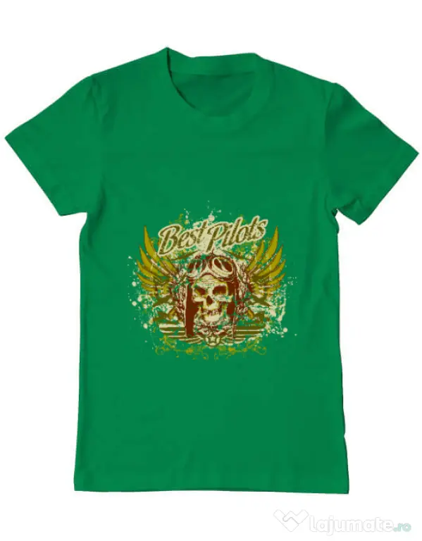 Tricou ADLER barbat Best pilots Verde mediu