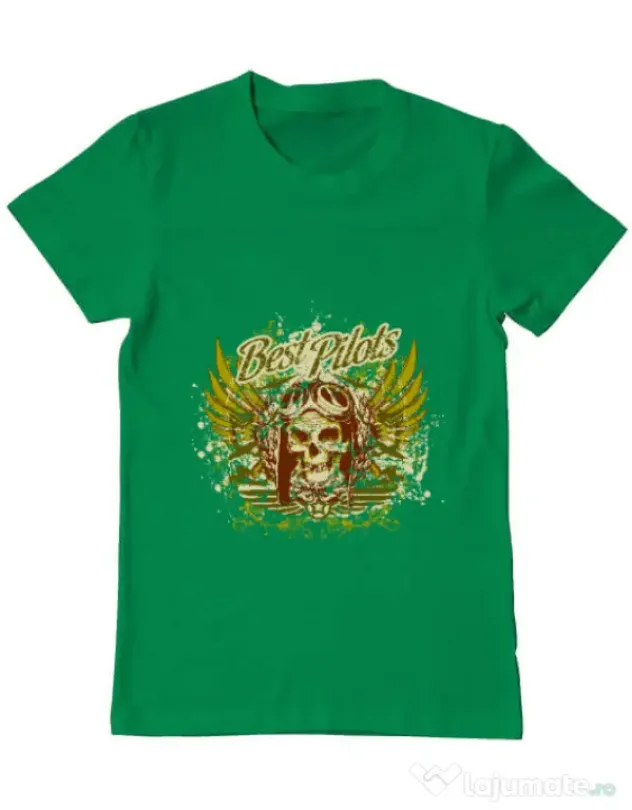 Tricou ADLER barbat Best pilots Verde mediu