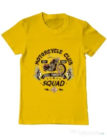 Tricou ADLER barbat Motorcycle club Galben