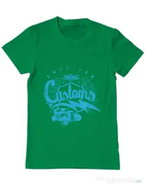Tricou ADLER barbat American customs Verde mediu