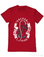 Tricou ADLER barbat Anchor your soul Rosu