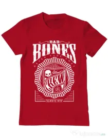 Tricou ADLER barbat Bad bones crew always win Rosu