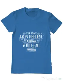 Tricou ADLER barbat Believe in something Albastru azuriu