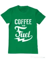 Tricou ADLER barbat Coffee is my fuel Verde mediu