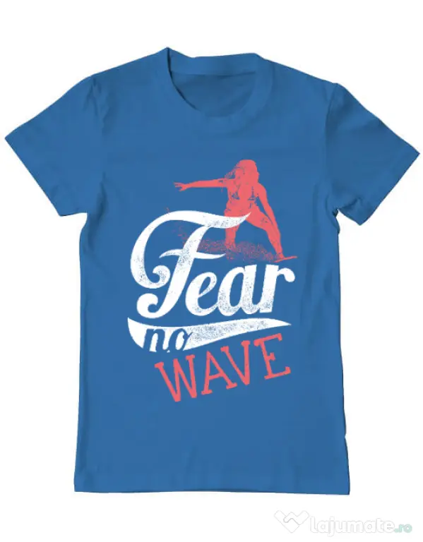 Tricou ADLER barbat Fear no wave Albastru azuriu