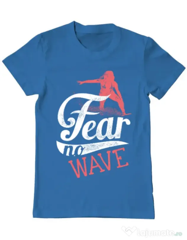 Tricou ADLER barbat Fear no wave Albastru azuriu