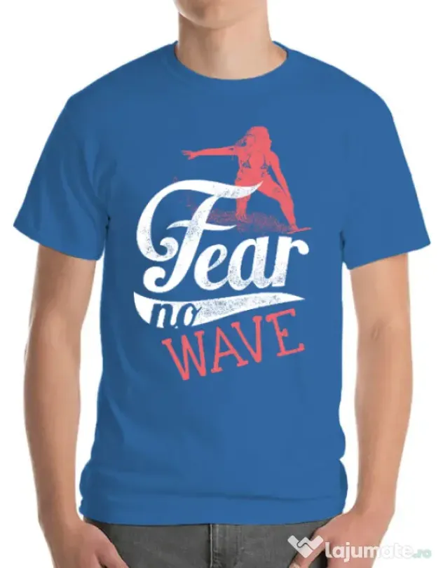 Tricou ADLER barbat Fear no wave Albastru azuriu