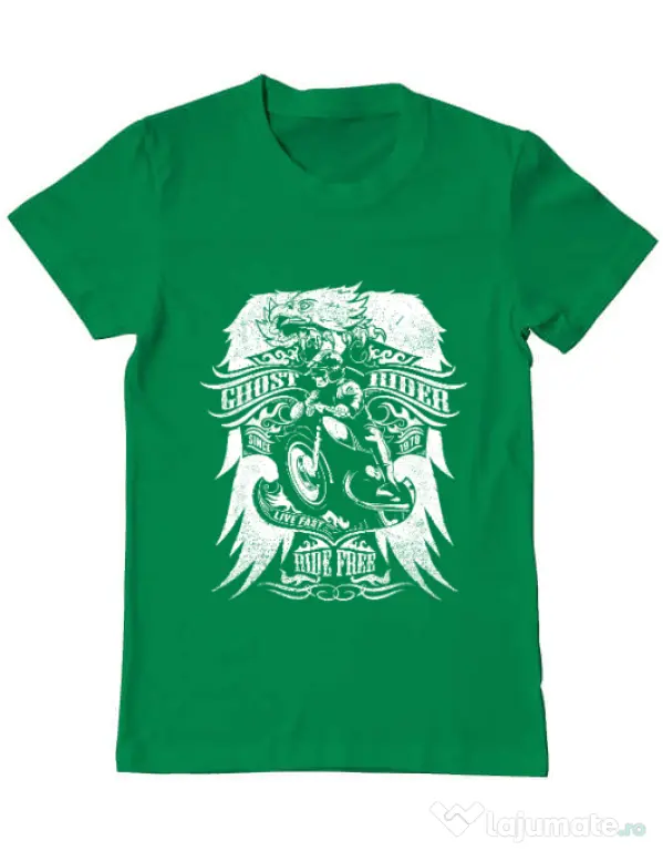 Tricou ADLER barbat Ghost rider Verde mediu