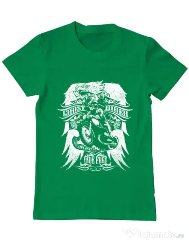Tricou ADLER barbat Ghost rider Verde mediu
