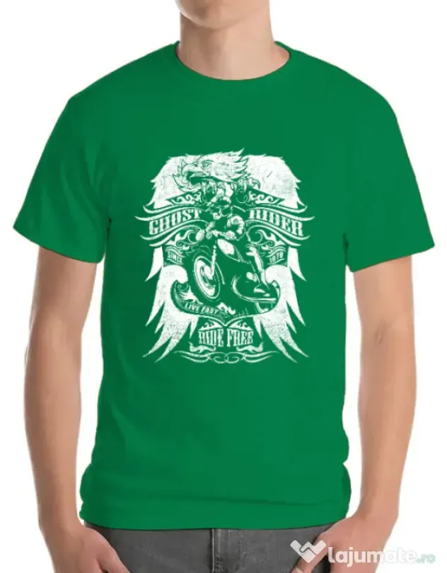 Tricou ADLER barbat Ghost rider Verde mediu