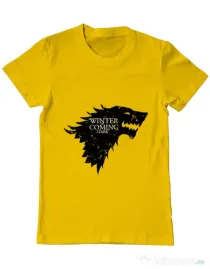 Tricou ADLER barbat Winter is coming Stark Galben