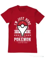 Tricou ADLER barbat Here for the Pokemon Rosu