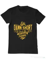 Tricou ADLER barbat Life is so damn short Negru