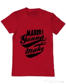 Tricou ADLER barbat Makers gonna make Rosu