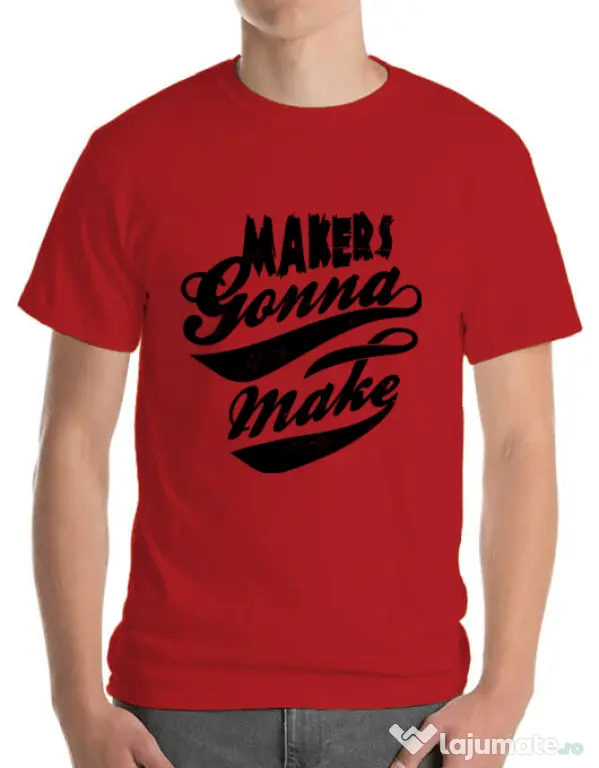 Tricou ADLER barbat Makers gonna make Rosu